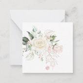 PixDezines Rose Wasserfarbenblush Creme Mitteilungskarte (Rückseite)