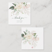 PixDezines Rose Wasserfarbenblush Creme Mitteilungskarte (Vorne/Hinten)