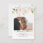 PixDezines Rose Wasserfarbenblush Creme Save The Date (Vorderseite)