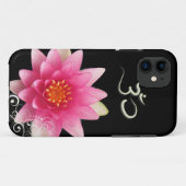 PixDezines Rose Wasserlilie/Degenhintergrund Case-Mate iPhone Hülle (Rückseite (Horizontal))