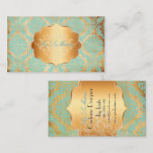 PixDezines-Rosette-Damast/Imitat-Pergament Visitenkarte (Vorne/Hinten)