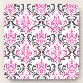 PixDezines Rossi Damask/DIY-Farben Getränkeuntersetzer (Vorderseite)