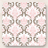 PixDezines Rossi Damask/DIY-Farben Untersetzer (Vorderseite)