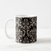 PixDezines Rossi Damask, DIY Hintergrundfarbe! Kaffeetasse (Links)