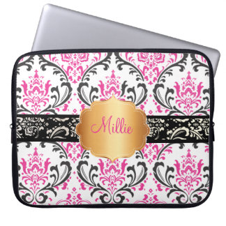 PixDezines Rossi Damask/DIY Monogramm+Farbauswahl! Laptopschutzhülle