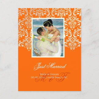 PixDezines Rossi Damask/Foto/DIY color+gelegentlic Ankündigungspostkarte