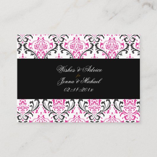 PixDezines Rossi Damask, Ratenkarte Hinweiskarte (Vorderseite)