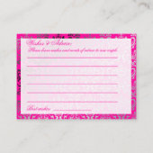 PixDezines Rossi Damask, Ratenkarte Hinweiskarte (Rückseite)