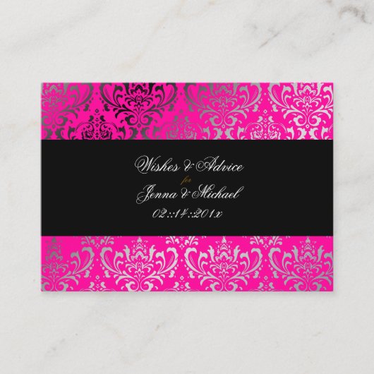 PixDezines Rossi Damask, Ratenkarte Hinweiskarte (Vorderseite)