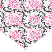 PixDezines rossi Damask/rosa/schwarz Kurzer Tischläufer (Ecke)