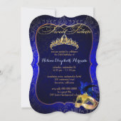 PixDezines Rossi Sweet 16 Masquerade/DIY bckgrnd Einladung (Rückseite)