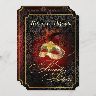 PixDezines Rossi Sweet 16 Masquerade / DIY Farbe!! Einladung