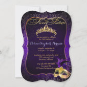 PixDezines Rossi Sweet 16 Masquerade / DIY Farbe!! Einladung (Rückseite)