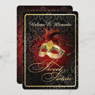 PixDezines Rossi Sweet 16 Masquerade/DIY Farbe!! Einladung