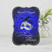 PixDezines Rossi Sweet 16 Masquerade / DIY Farbe!! Einladung (Stehend Vorderseite)