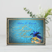 PixDezines Rossi Sweet 16 Masquerade / DIY Farbe!! Einladung (Stehend Vorderseite)