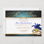 PixDezines Rossi Sweet 16 Masquerade / DIY Farbe!! Einladung (Rückseite)