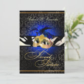 PixDezines Rossi Sweet 16 Masquerade / DIY Farbe!! Einladung (Stehend Vorderseite)