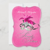 PixDezines Rossi Sweet 16 Masquerade / DIY Farbe!! Einladung (Vorderseite)