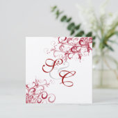 PixDezines Rote Wirbel/DEUTSCHLAND HINTERGRUND Einladung (Stehend Vorderseite)