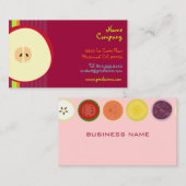 PixDezines Roter Apfel / Smoothie Visitenkarte (Vorne/Hinten)