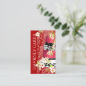 PixDezines roter Samt Visitenkarte (Stehend Vorderseite)