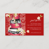 PixDezines roter Samt Visitenkarte (Rückseite)