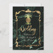 PixDezines Royal Hawaiian Ananas/Marmor Einladung (Vorderseite)