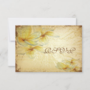 PixDezines rsvp Alte Plumeria Karte