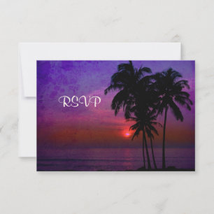 PixDezines rsvp Hula-Sonnenuntergang Karte