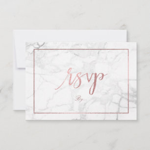 PixDezines RSVP Marmor/Faux Roségold Karte