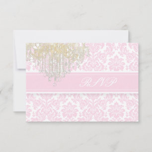 PixDezines rsvp Moiré-Damaskus + Kronleuchter/DIY- Karte