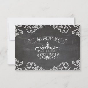 PixDezines rsvp Tafelbild/Rococo Karte