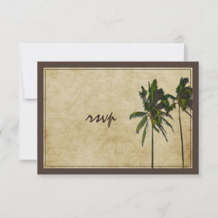 PixDezines rsvp vintage twin palms/diy-schriftarte Karte