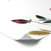 PixDezines Rustic Blush Burgund Blume Willkommen Poster (Ecke)