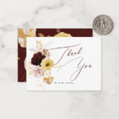 PixDezines Rustic Boho Herbstkarte Blume Mitteilungskarte (Vorderseite/Rückseite Beispiel)