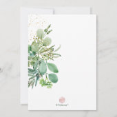 PixDezines Rustic Eukalyptus Brautparty Einladung (Rückseite)