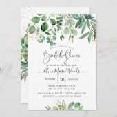 PixDezines Rustic Eukalyptus Brautparty Einladung (Vorne/Hinten)