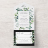 PixDezines Rustic Eukalyptus DIY Hintergrund All In One Einladung (Innen Boden)