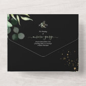 PixDezines Rustic Eukalyptus DIY Hintergrund All In One Einladung (Rückseite)