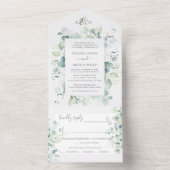 PixDezines Rustic Eukalyptus DIY Hintergrund All In One Einladung (Innen Boden)