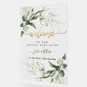 PixDezines Rustic Greenery Gum Eucalyptus Willkomm Acrylschild (Winkel)