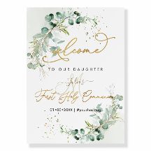 PixDezines Rustic Greenery Gum EukalyptusKommunion