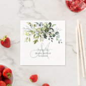 PixDezines Rustic Gum Eucalyptus Monogram Napkins Serviette (Beispiel)