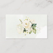 PixDezines Rustic H2 Alabaster Rose Eukalyptus Platzkarte (Rückseite)