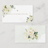 PixDezines Rustic H2 Alabaster Rose Eukalyptus Platzkarte (Vorne/Hinten)