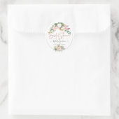 PixDezines Rustic H2 Baumwolle + Rose Brautparty Runder Aufkleber (Tasche)