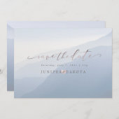 PixDezines Rustic Misty Mountain Range Einladung (Vorne/Hinten)