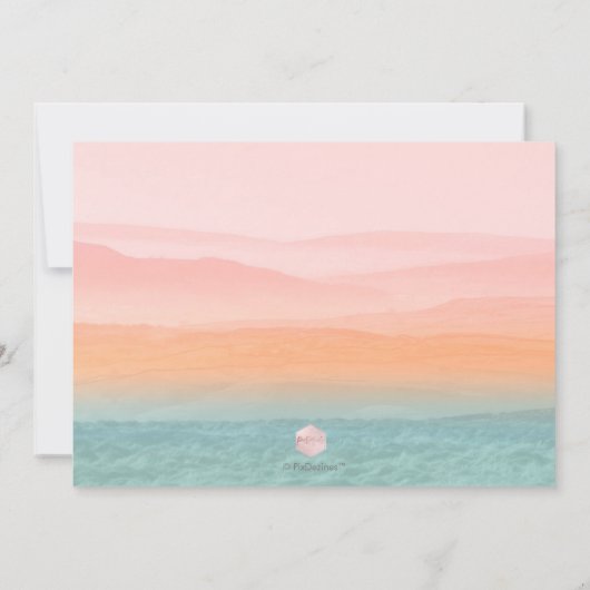 PixDezines Rustic Misty Mountain Range Einladung (Rückseite)