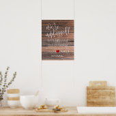 PixDezines Rustic Wood Panels #UNPLUGGED CEREMONY Poster (Küche)